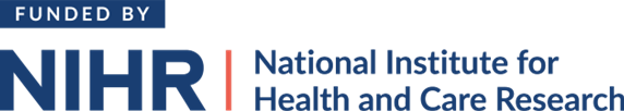 Image showing a logo  containing the text 'Funded by NIHR, National Institute for Health and Care Research